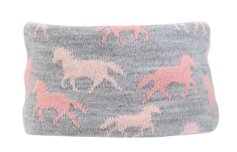 Hy Equestrian Flaine Children's Headband - Grey/Pink